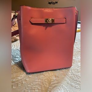 MICHAEL KORS HAMILTON Legacy Rose Leather MED Messenger Crossbody Bag Purse